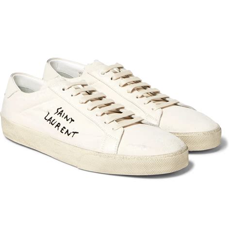 ysl white sneakers men's|yves saint laurent men's sneakers.